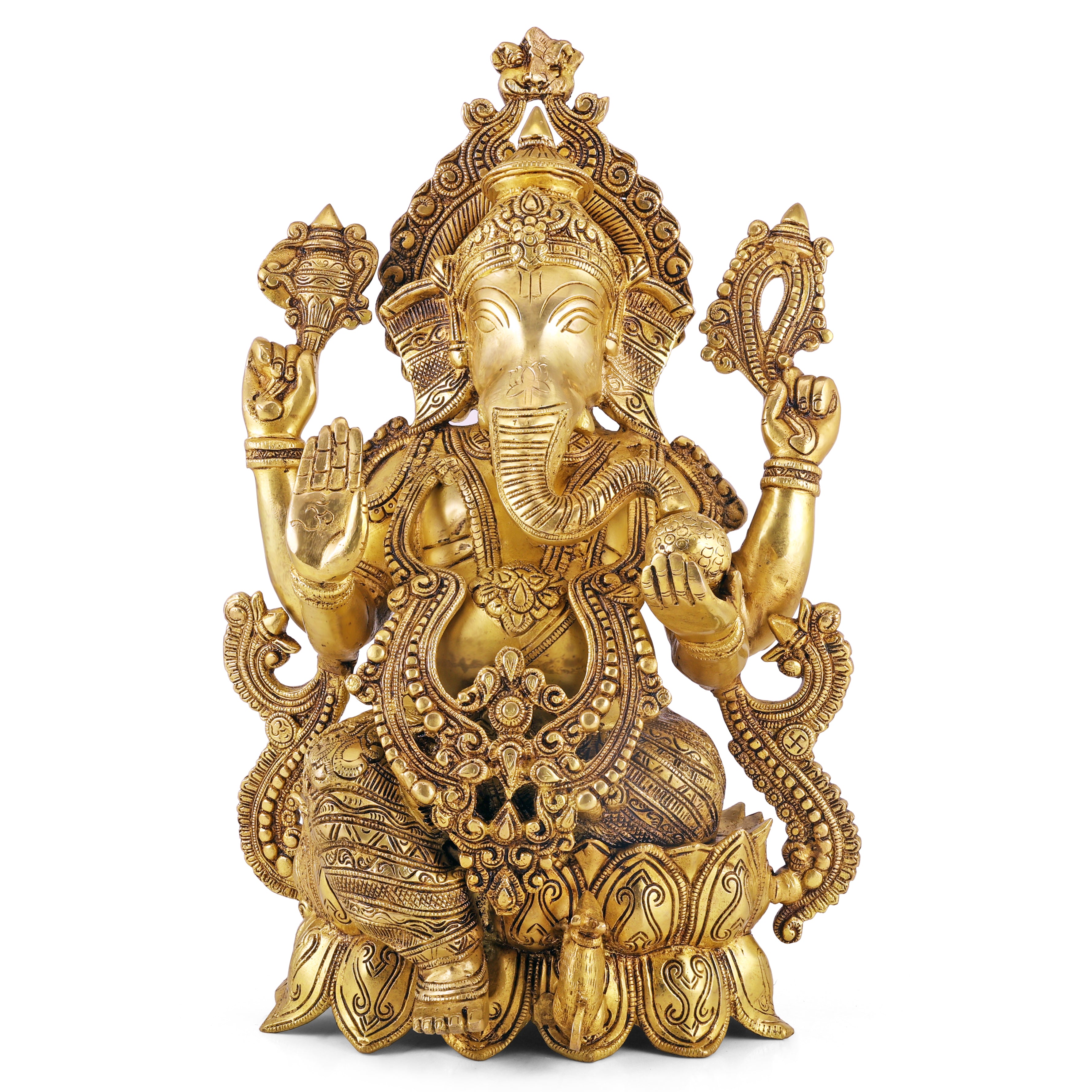 SIPRIJA- Ganesh Ji Golden  (21 Inch)