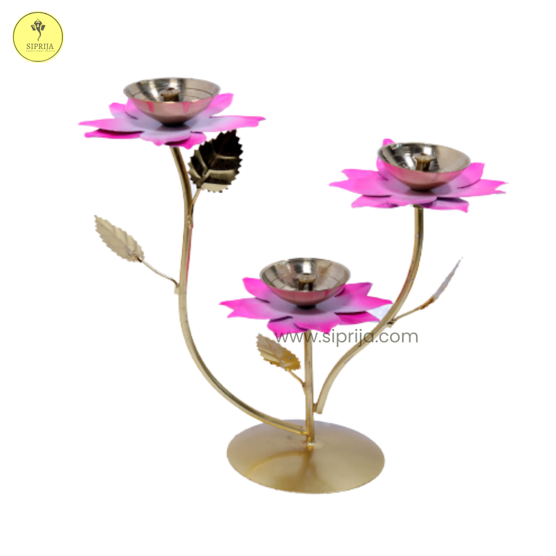 SIPRIJA - Lotus Tree Diya (Set of 4)