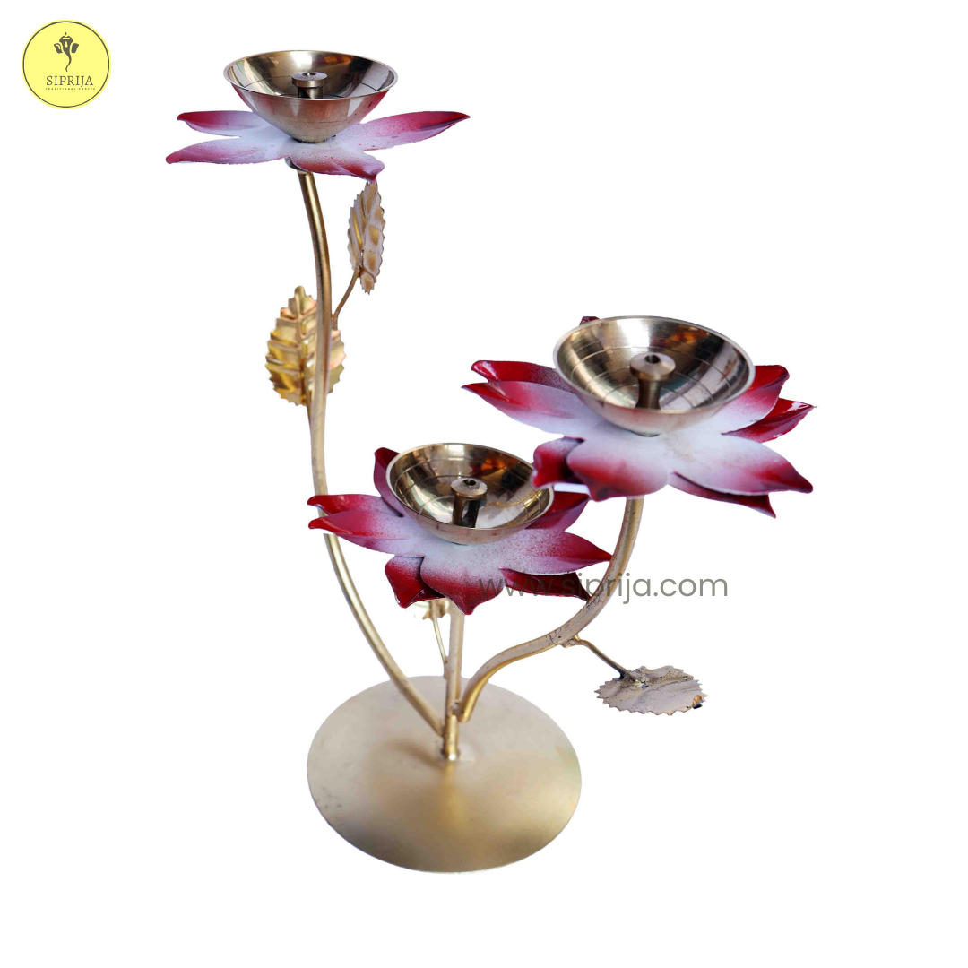 SIPRIJA - Lotus Tree Diya (Set of 4)