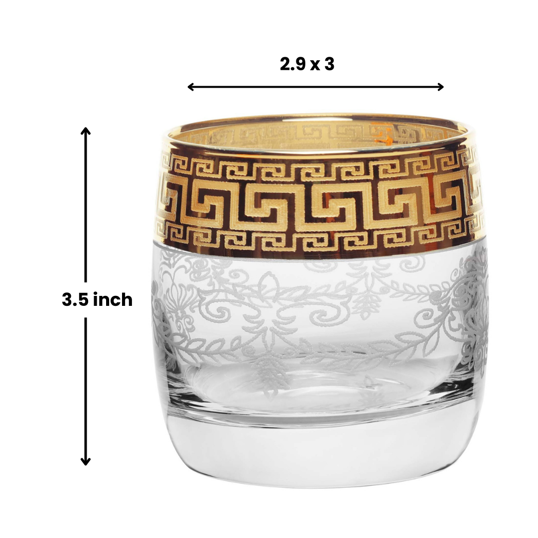 SIPRIJA - Royal Whisky Glass | Set of 6 (310 ml)