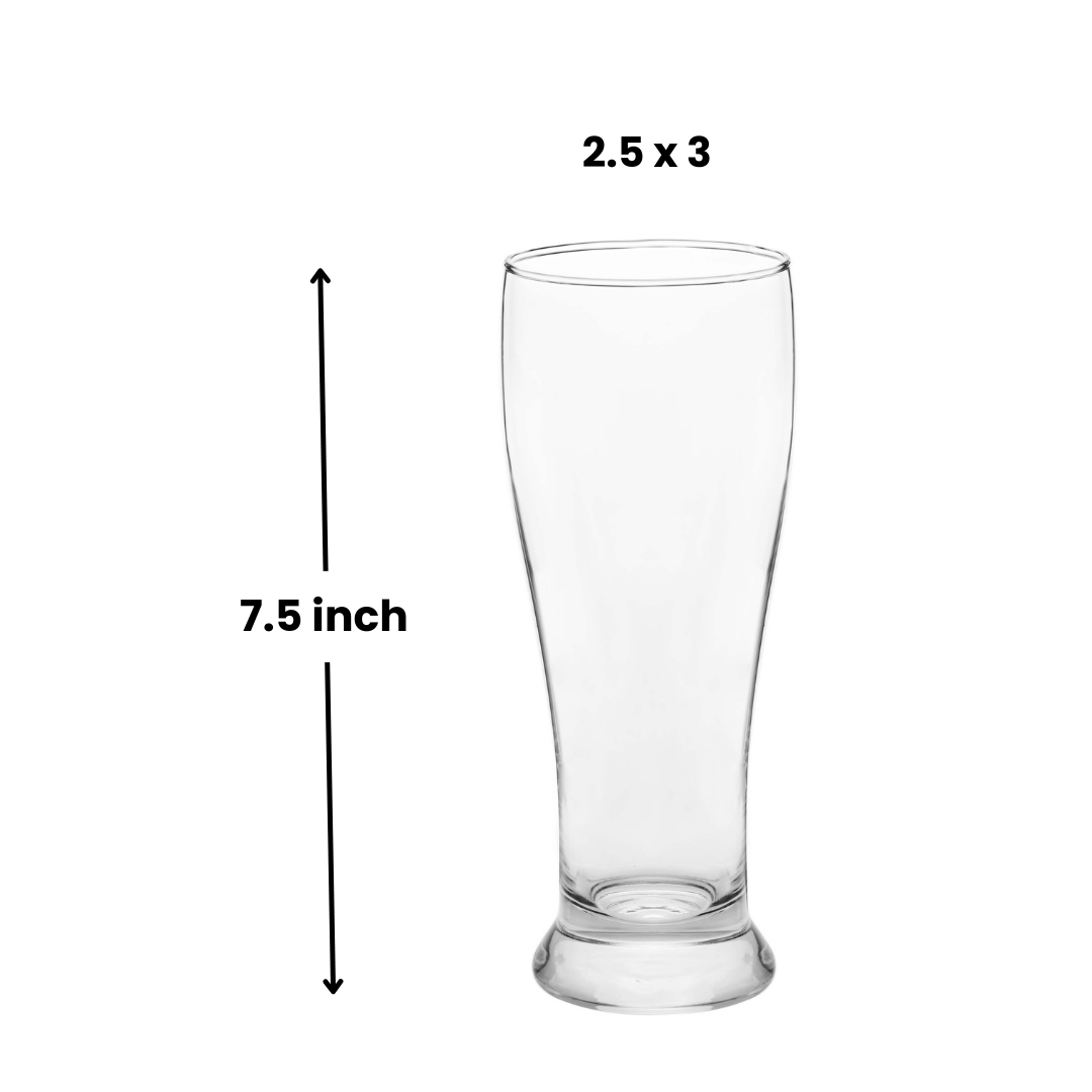 SIPRIJA- Classic Beer Glass | Glass Set of 6 (460 ml)