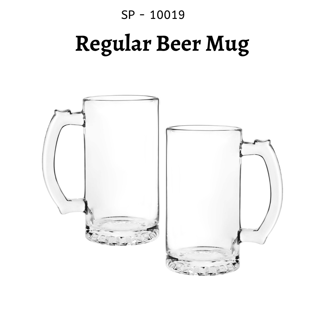 SIPRIJA- Regular Beer Mug I Glass Set of 2 (490 ml)