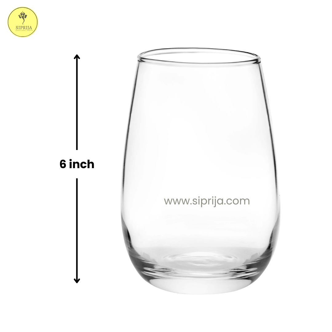 SIPRIJA- STEMLESS RED Wine Glass  Set of 6 (540 ml)