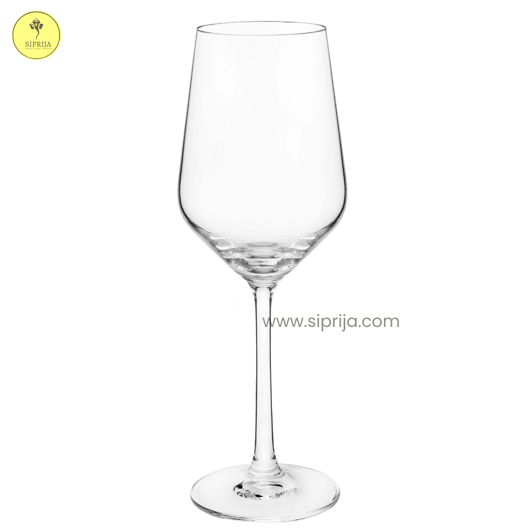 SIPRIJA Classic Crystal Wine Glasses |  Set of 6 (460 ml)