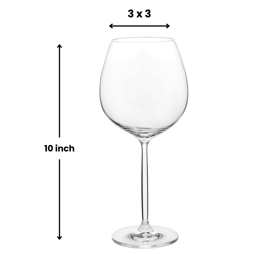 SIPRIJA-CRYSTAL ELLIPTIC WINE GLASSES (SET OF 6)