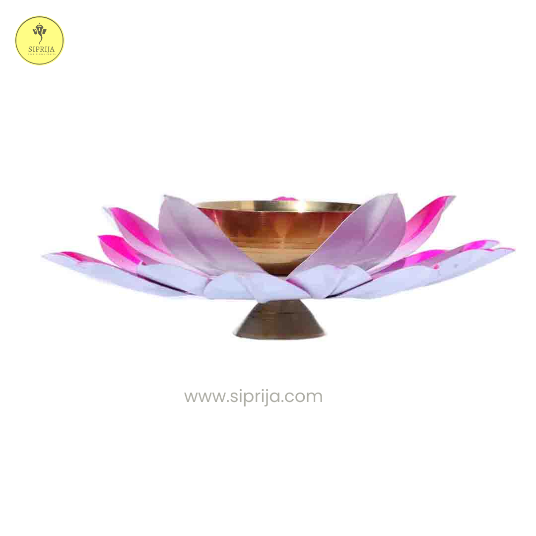 SIPRIJA - Pink Lotus Diya 6Inch (Set Of 2)