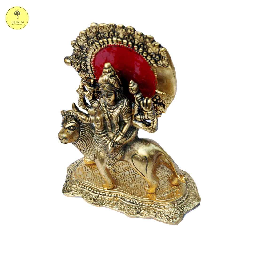 Siprija-Durga Maa Idol/Murti (Brass Gold 20cm)