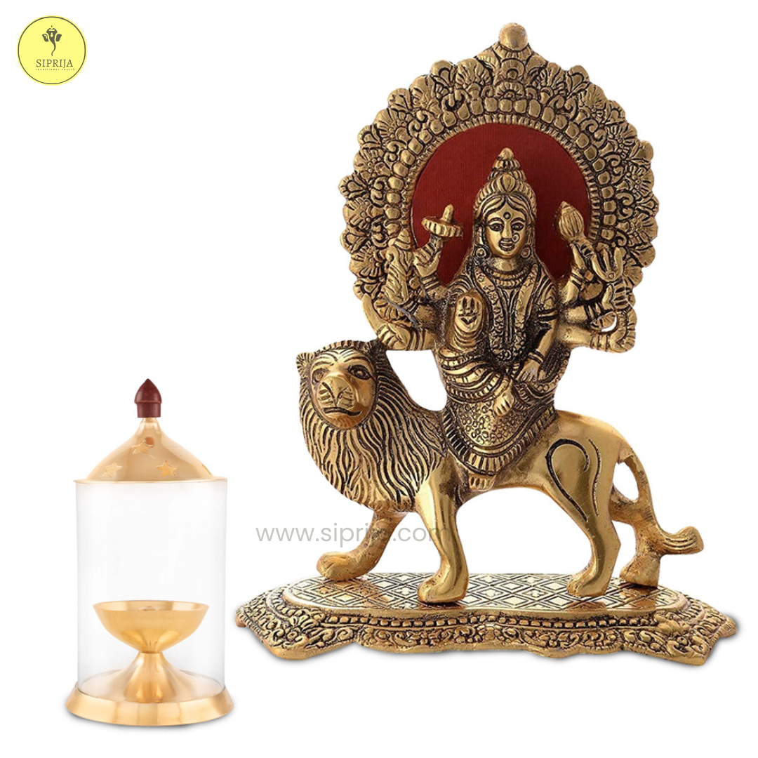 SIPRIJA - Durga Maa Idol + Akhand diya