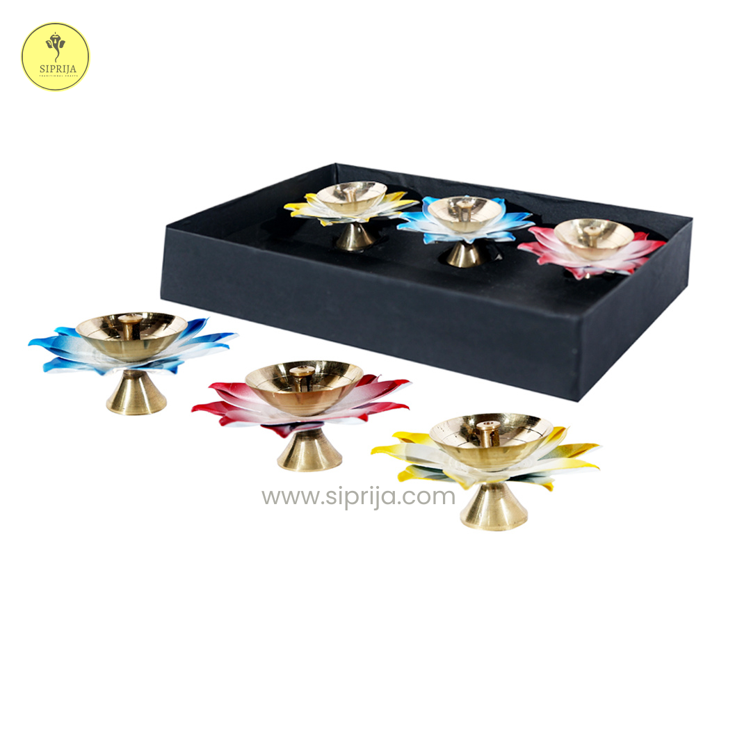 SIPRIJA- Lotus Diya(3Inch)(Set of 6)