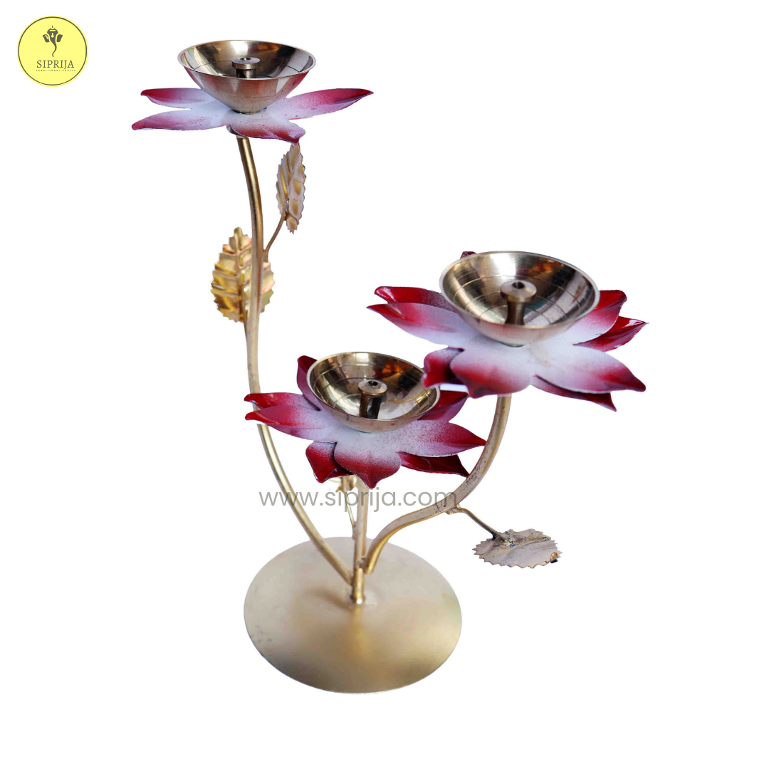 Diya with Lotus Flower Base – Image Boutique Shop